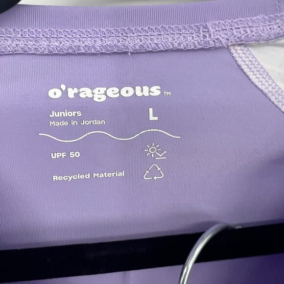 O'rageous Active Matching Long Sleeve Top Shorts Set UPF 50 Junior Girls L XL - Picture 2 of 9